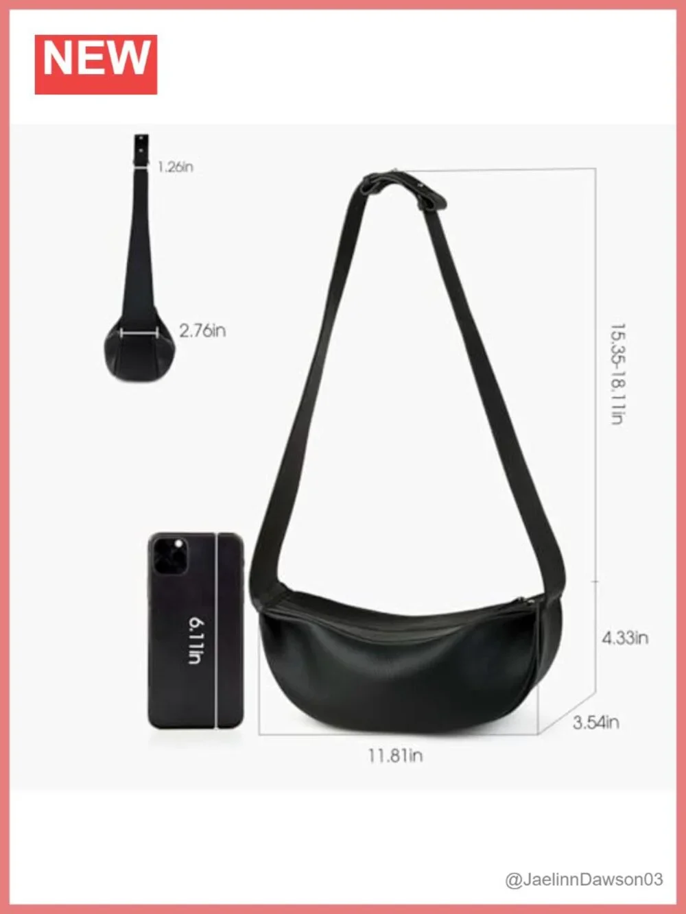 Genuine Leather Sling Bag Crossbody Hobo Women Handbag